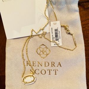 🆕 Kendra Scott Elisa Gold Pendant Necklace with Mother of Pearl